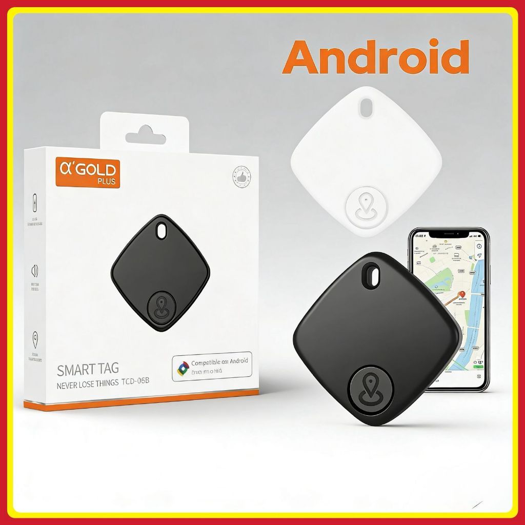 Smart Tag Rastreador Inteligente Compatível com Find Hub Google Android Anti-Perda para Chaves Pets Malas