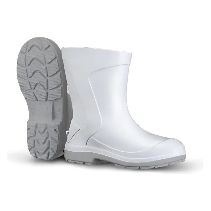 Bota Workflex EVA Branca Cano Médio CA 40582 para Hospital Cozinha e Frigorífico