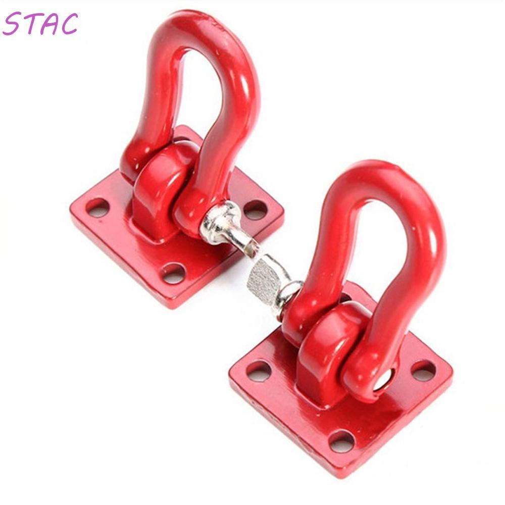 STAC Metal Trailer Gancho RC SCX10 Guincho Ganchos Caminhão Vermelho Manilhas Reboque De Crawler