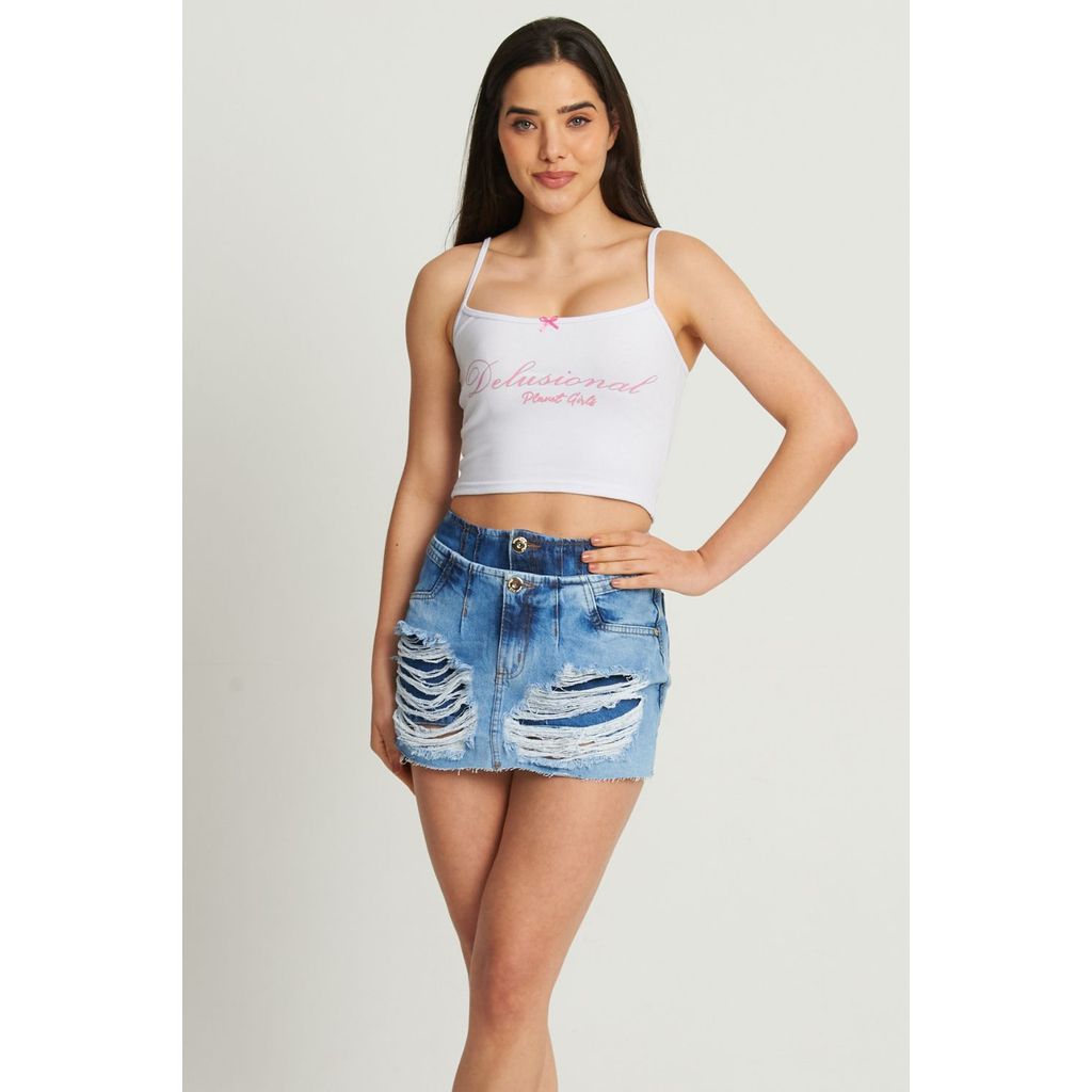 Regata Feminina Delusional Planet Girls Branco