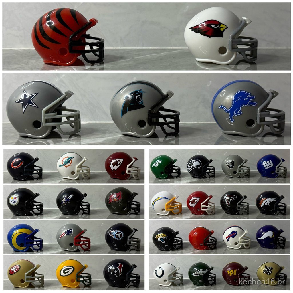 Novos produtos soltos RIDDELL Mini Capacete Colecionável de Futebol Americano NFL Modelo Ornamento 1/4 MWWM