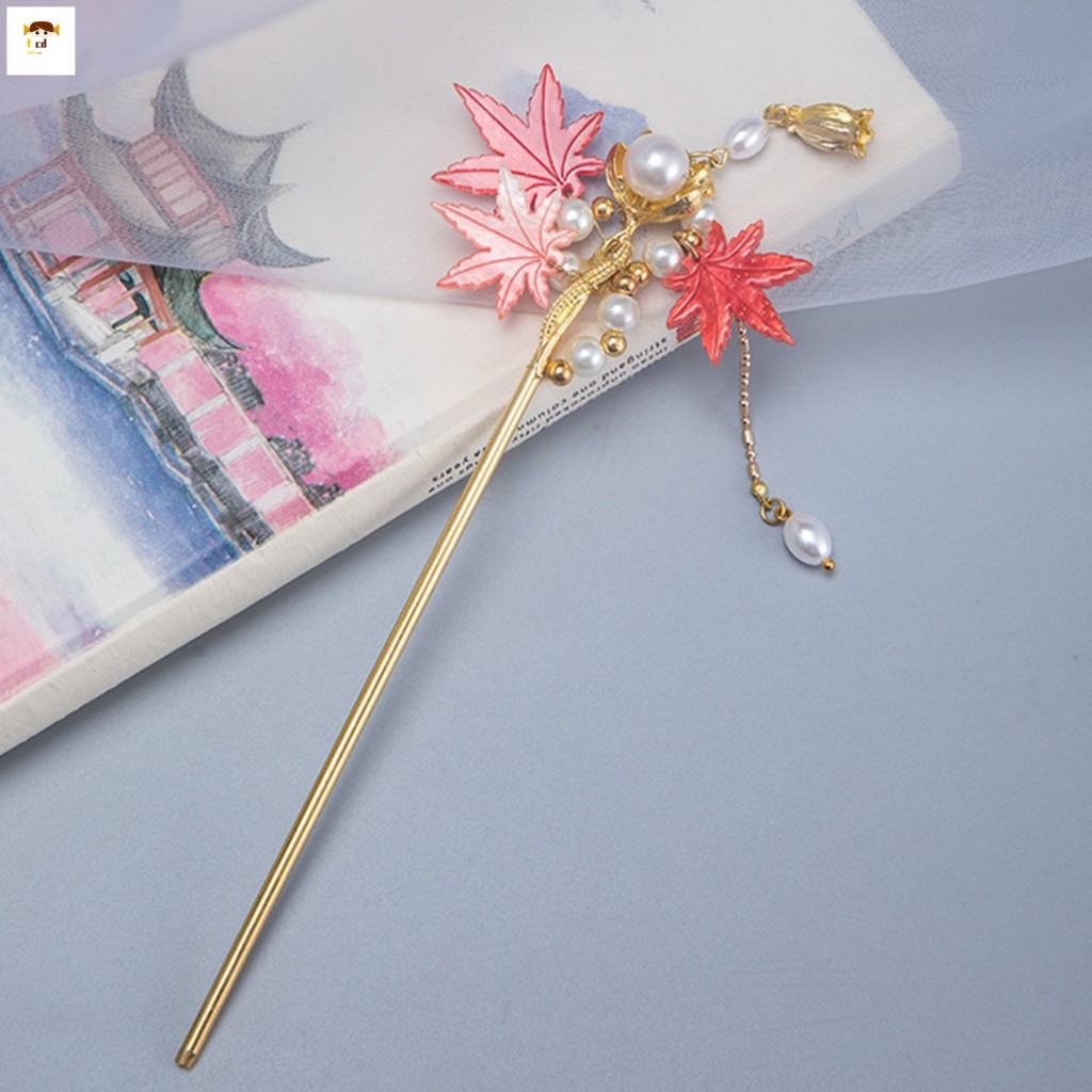 Bastão De Coque De Cabelo Elegante Com Borla – Acessório Longo E Reto Para Mulheres Meninas