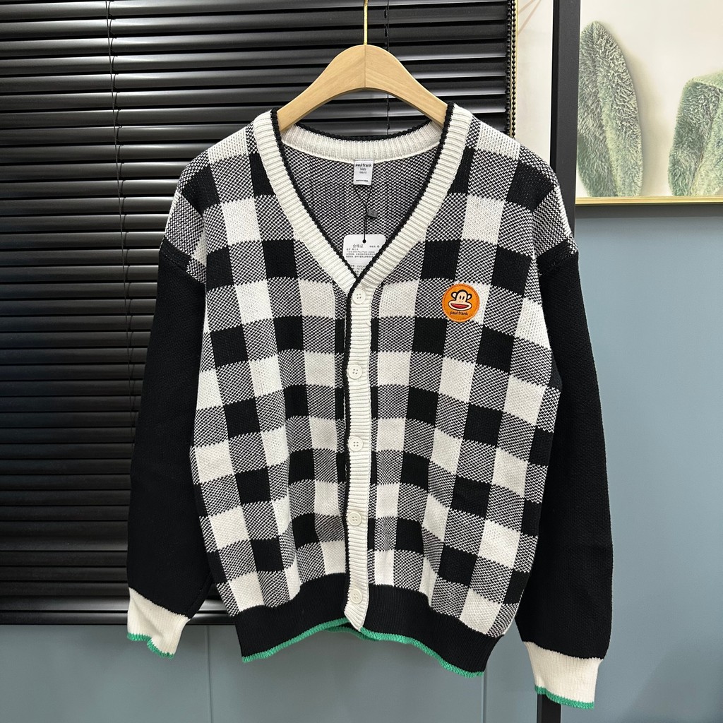 Casa única primavera outono inverno estilo camisola infantil Cardigan médio grande crianças All-Match Casual moda tendên