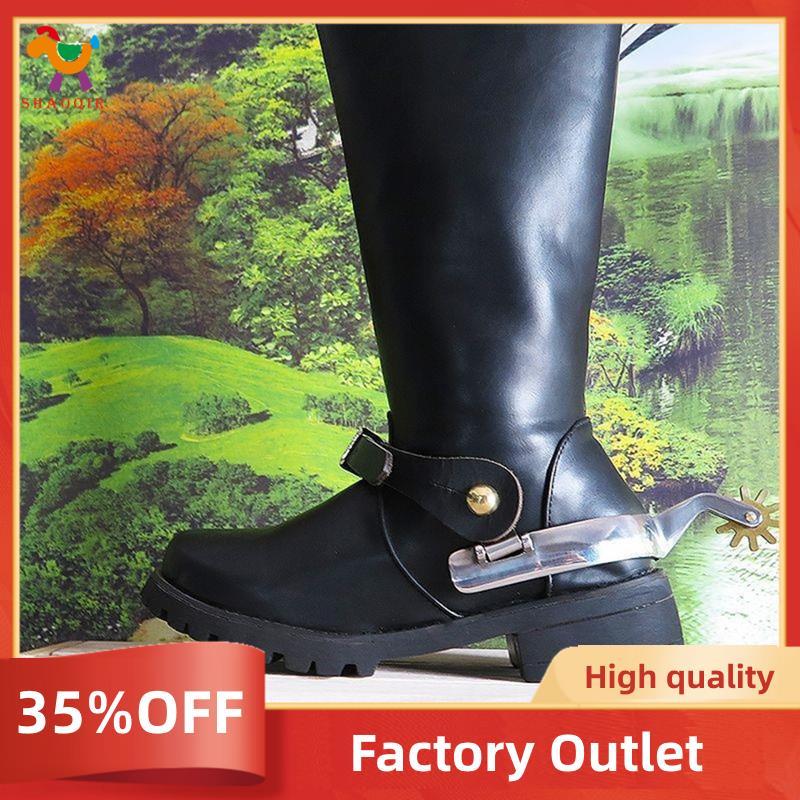 Botas De Equitação Esporas Anti-Ferrugem De Cavalo Ocidental De Aço Inoxidável Com Equipamento De Engrenagem Giratória E