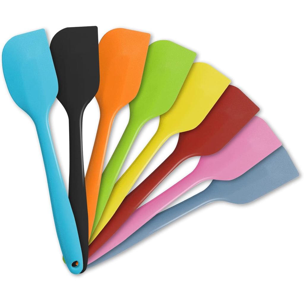 Conjunto de 8 Espátulas de Silicone Resistente ao Calor, Utensílios de Cozinha Antiaderentes para Cozinhar, Assar e Mist
