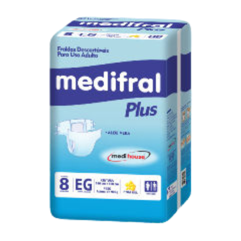 8un Fralda Geriátrica Descartável  EG - Medifral Plus