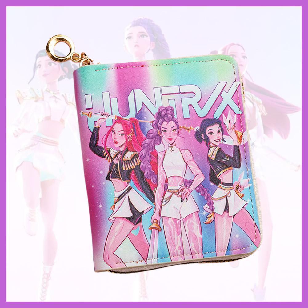 Carteira Dos Desenhos Animados Kpop Demon Hunters Esquadrão Bonito Anime Saco Crianças Estudante Na Moda Bolsa Moeda J1u