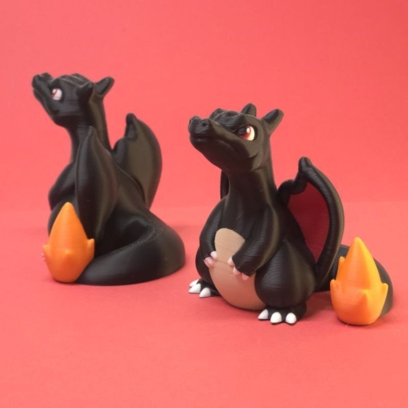 Charizard Shiny Pokémon 3D Boneco Miniatura Figure Impressão 3D Colecionavel Presentes Decoracao
