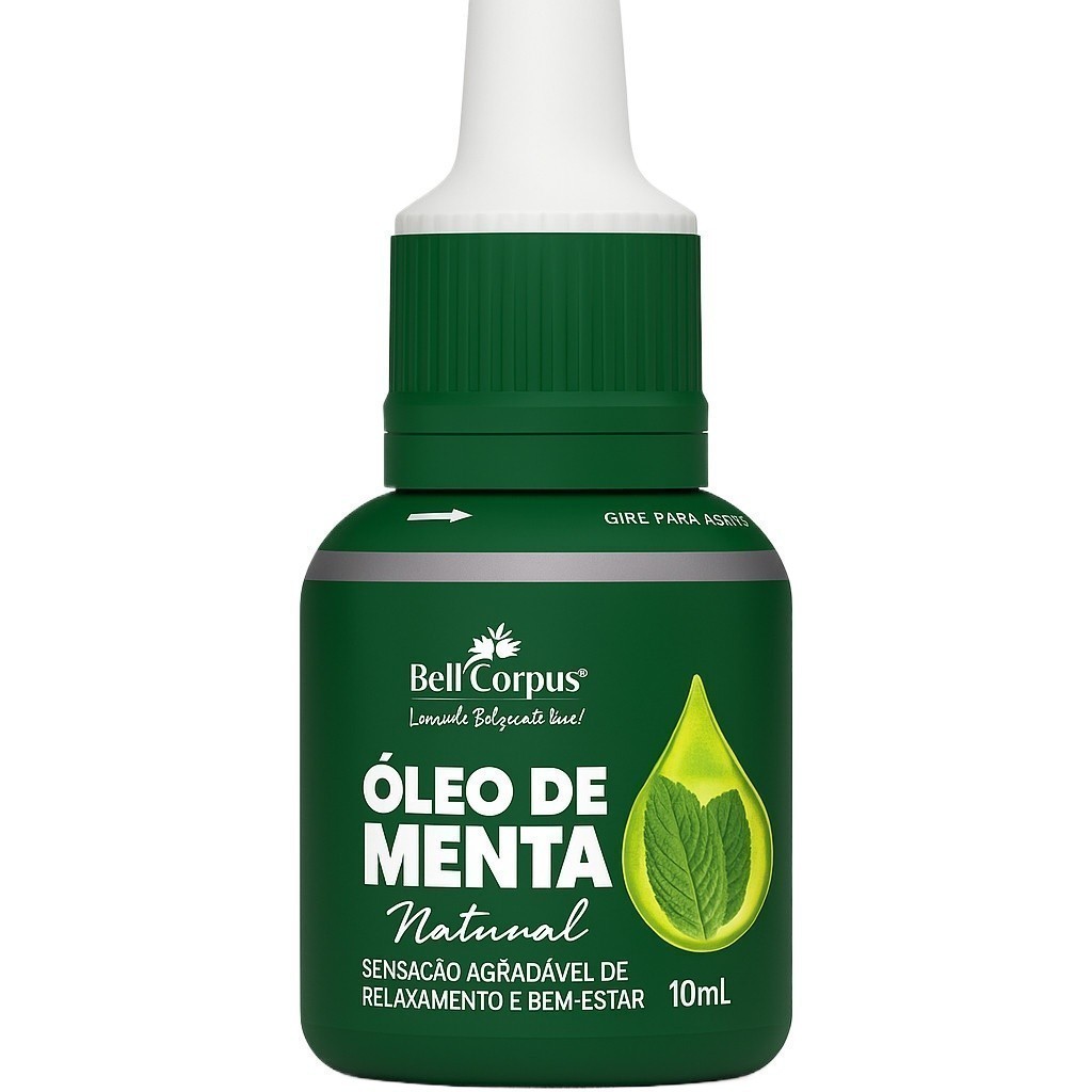 Kit 12 Óleos de Menta Natural BellCorpus 10ml – Aroma Refrescante, Relaxante e Concentrado