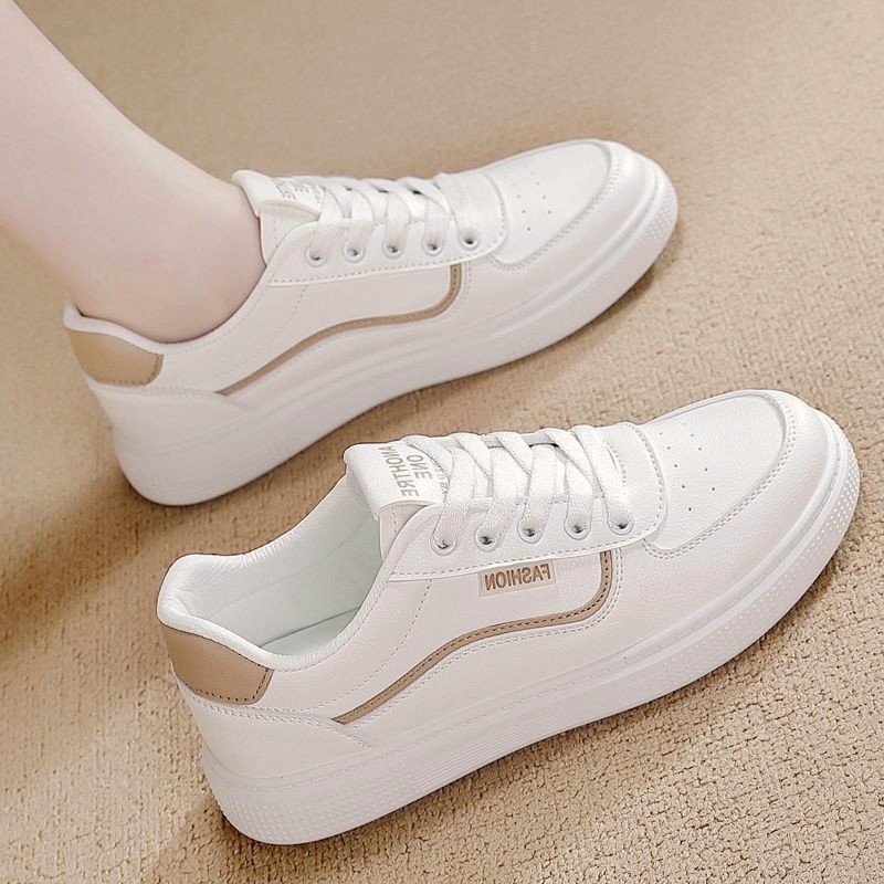 Campus lazer esportes 2026 primavera outono novo estilo sapatos brancos femininos all-match respirável estudante all-mat