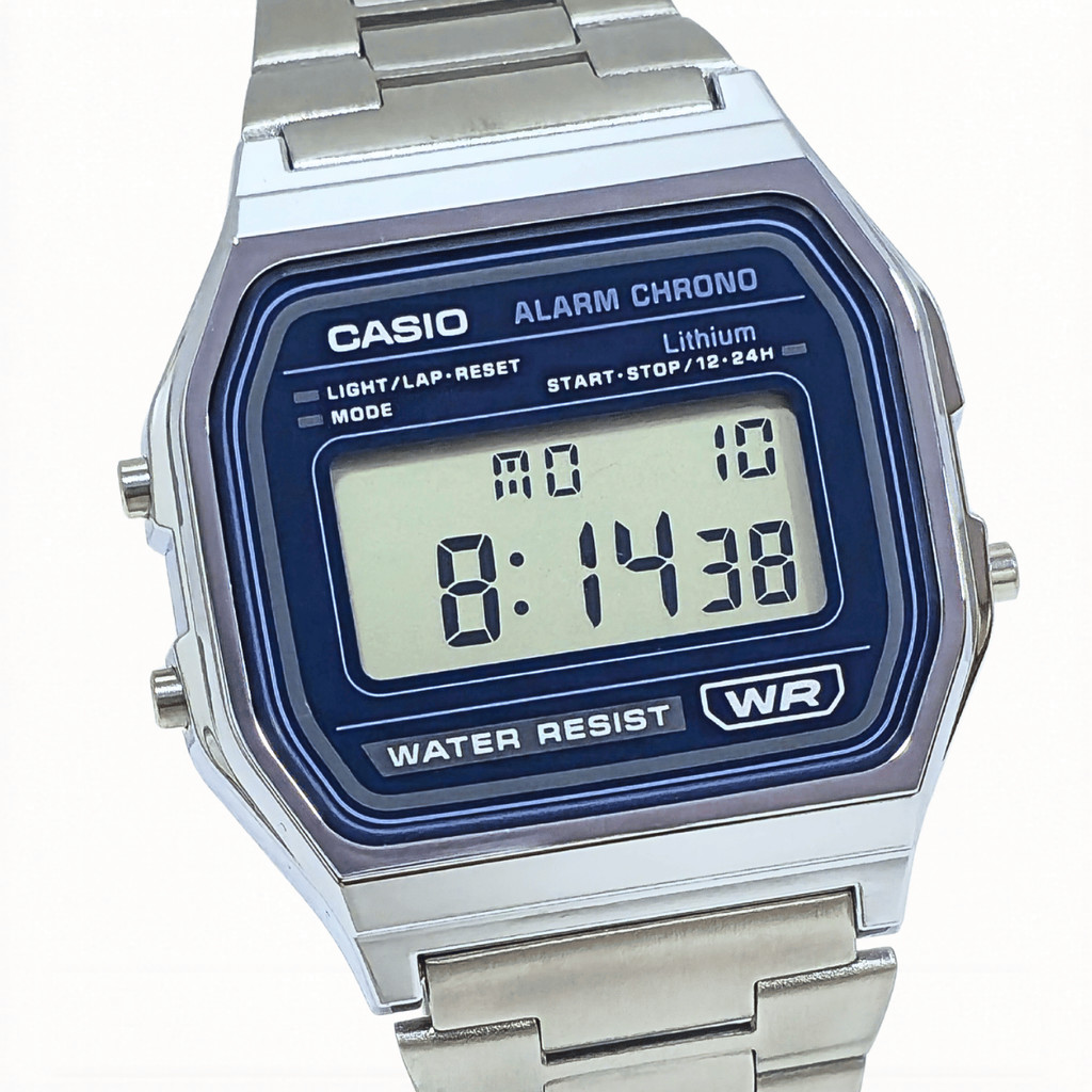 Relógio Casio Unissex Digital Vintage Prateado A158WEA-2DF