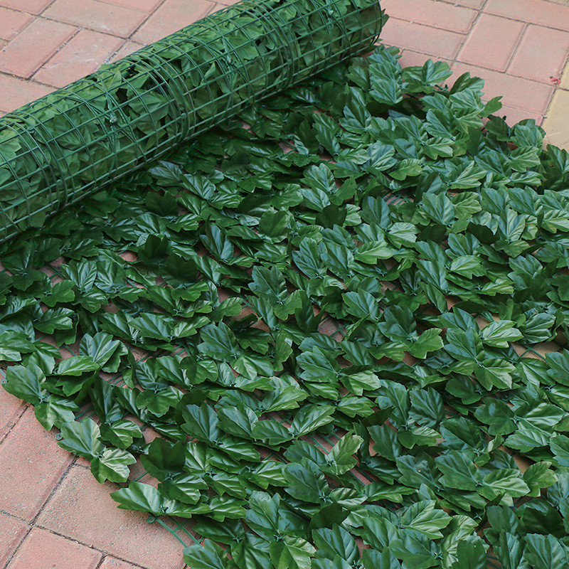 Cerca artificial de folhas de videira verde, grade de folhas artificiais, videira decorativa, tela para varanda, proteçã