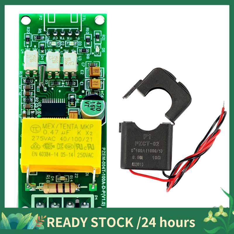 Substituição 100A PZEM 004T Wattímetro + Medidor CT Kwh Aberto Volt Amp Módulo De Teste De Corrente Para TTL COM2/COM3/C