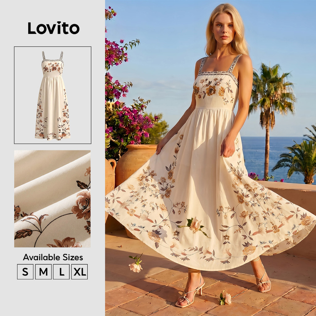 Lovito Férias Vestido de Festa Estilo Resort Primavera/Verão LK2LD384