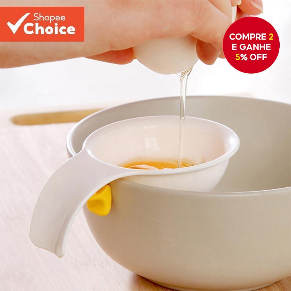 Separador de Proteína de Gema de Ovo Branco 1/2pc Ferramenta de Corte Gadget de Cozinha
