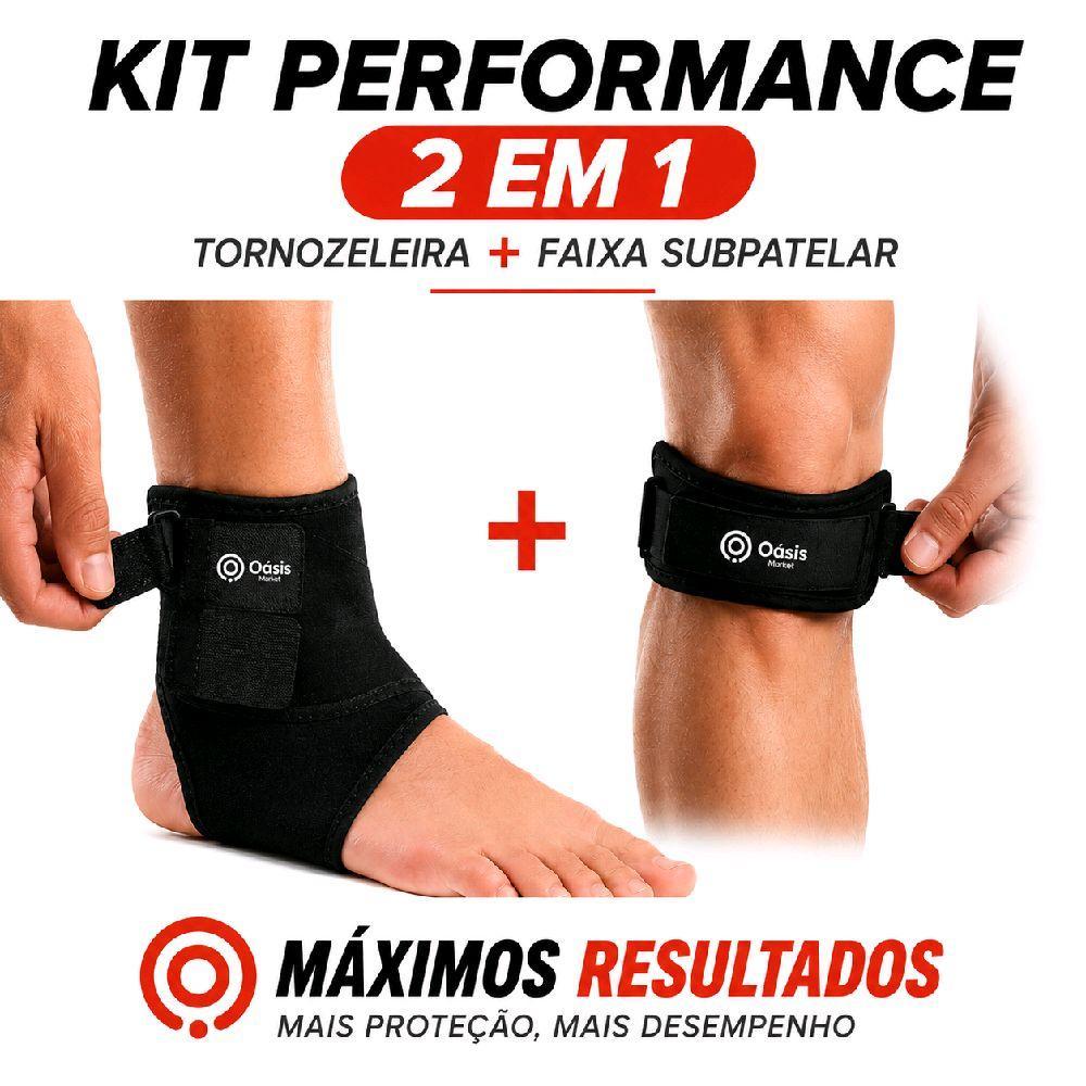 Kit Performance 2 em 1 Tornozeleira e Faixa Subpatelar Suporte Esportivo para Treino Academia e Corrida pool gloves