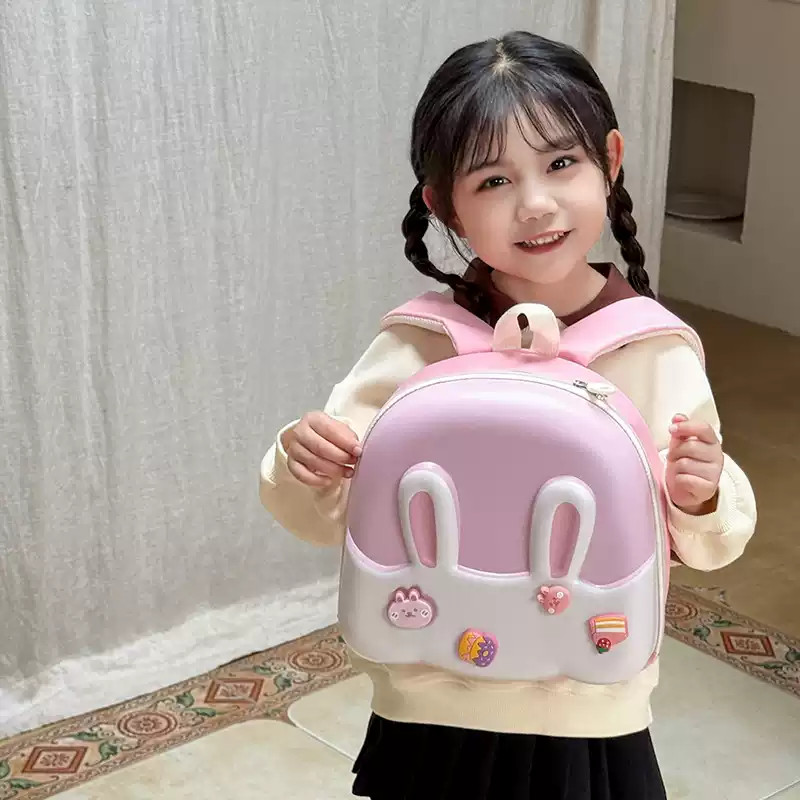Novo jardim de infância crianças dos desenhos animados bonito coelho mochila com luz bebê crianças moda na moda mochila