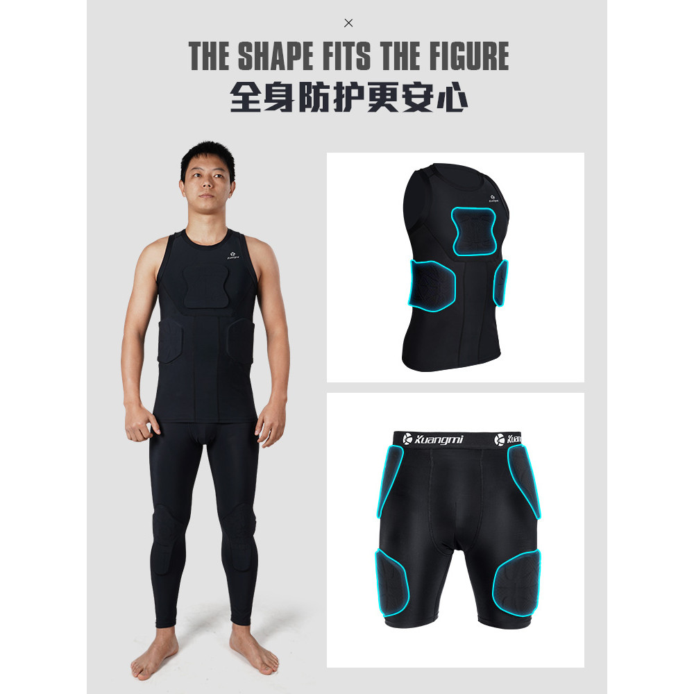 Crazy Fan Basquete Roupas Anticolisão Calças Anticolisão Leggings Futebol Rugby Esportes Colete Protetor Favo de Mel Joe