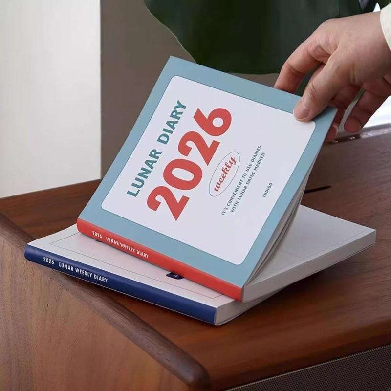 2026 Agenda Planejador De Vida Livro Minimalista Com Calendário Estudante Estudo Diário Retro Caderno Bloco De Notas