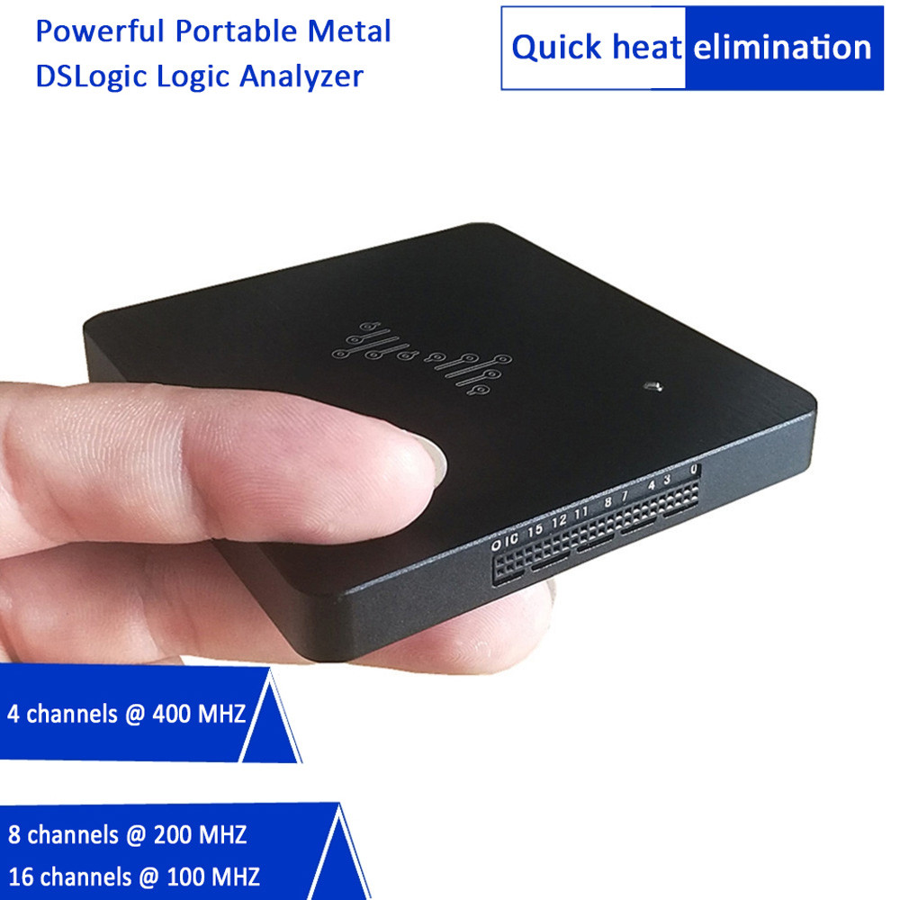 DreamSourceLab DSLogic Plus Analisador Lógico De Caixa De Metal 16 Canais 100 Mhz Testador Alimentado Por USB Instrument