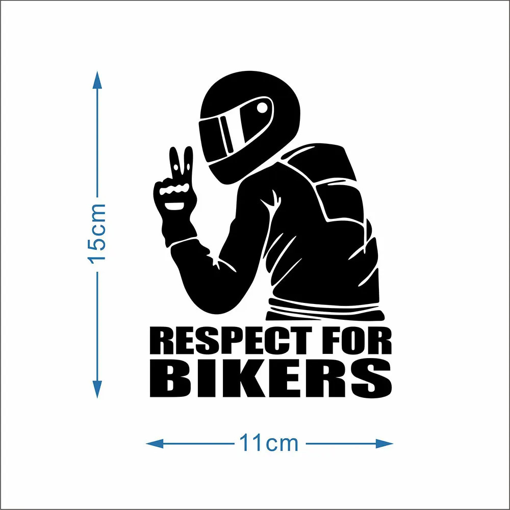 Respeito Pelos Motociclistas 3D Motocicleta Adesivo De Vinil Decorativo Reflexivo Interior Do Carro Pára-Brisa Traseiro