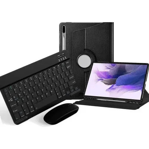 Premium Capa Giratória Teclado Mouse Película Para Galaxy Tab S7 Fe