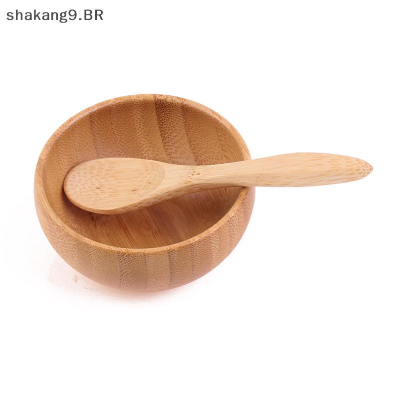Sha Tigela De Máscara Facial De Bambu Com Colher Creme Para Os Olhos Maquiagem Cosméticos De Madeira Recarga Garrafa BR