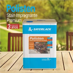Polisten Verniz Stain Impregnante Sayerlack Premium 18 Litros Para Madeira Com filtro Solar