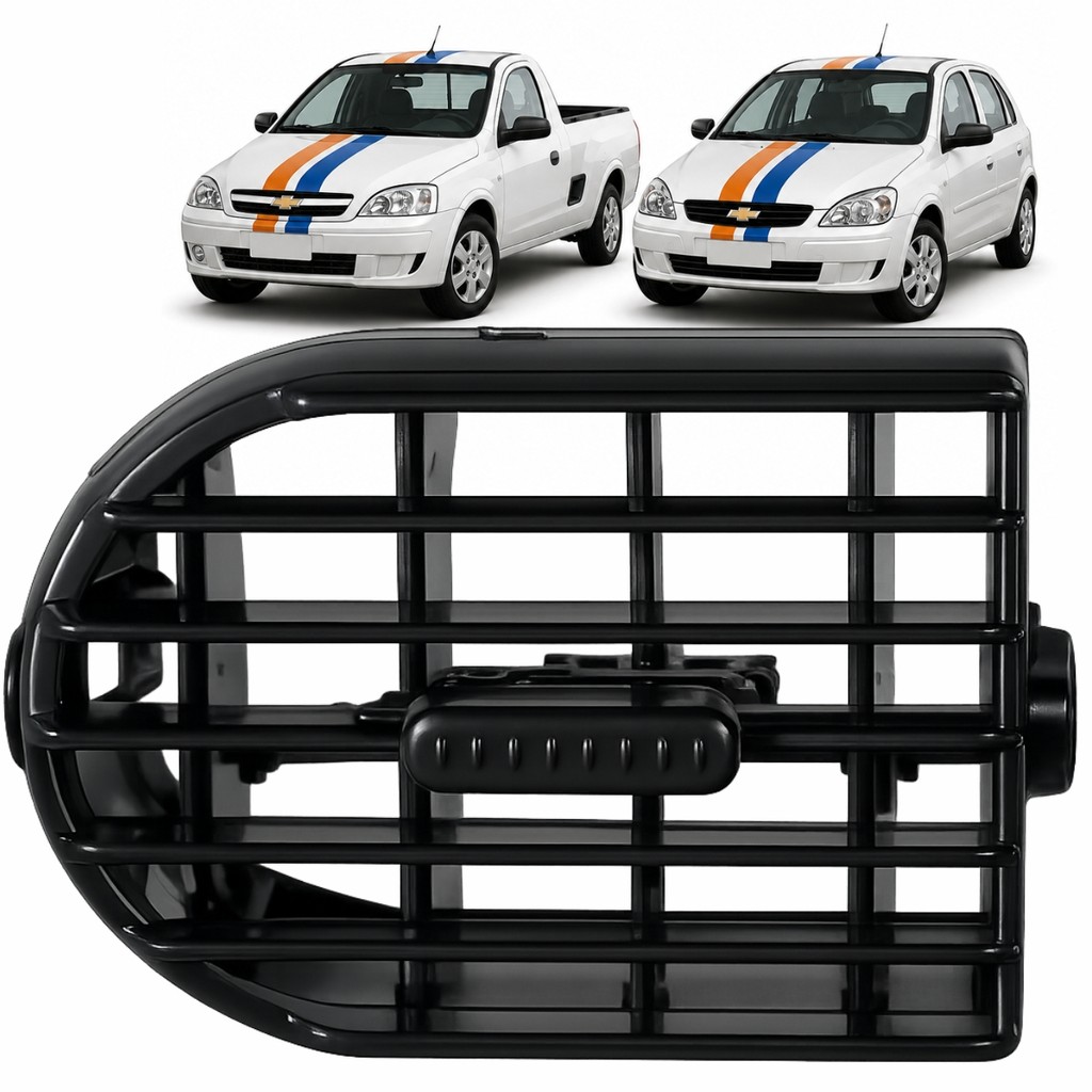 Difusor Ar Corsa Hatch Sedan Joy Maxx Montana Esquerdo Preto Painel Kit 1 Ou 2 Peças Lado Esquerdo