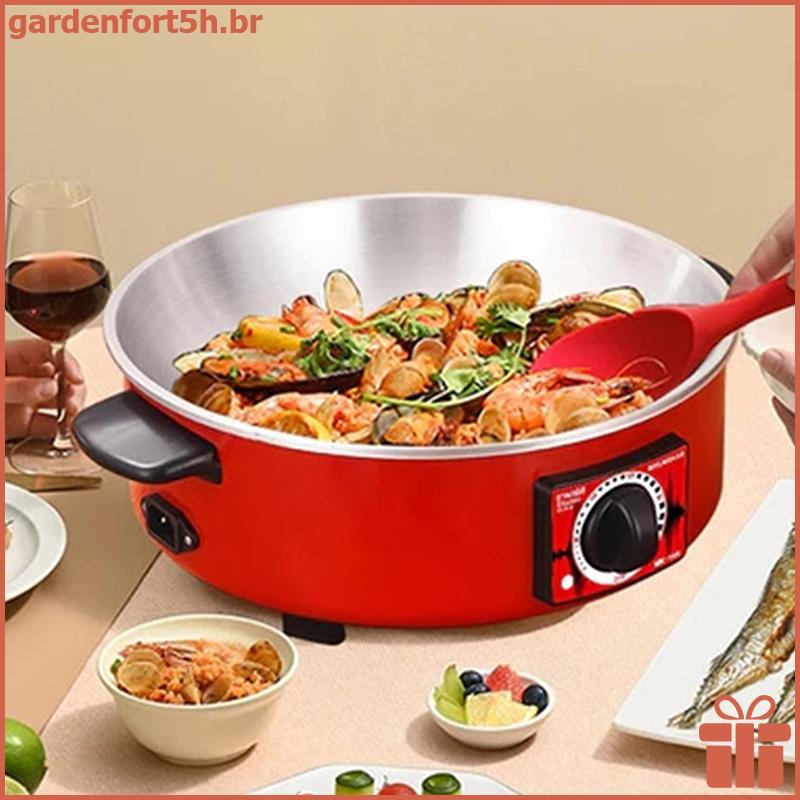 GARDE 12 Polegada Panela Quente Elétrica Multifuncional Não-sti Frigideira MultiCooker Sopa Hotpot Para Casa Cozinha Coz