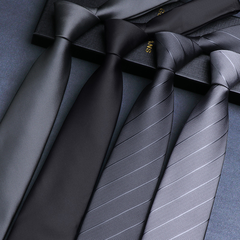 Gravata masculina Gravata com zíper Terno Formal preto alta qualidade negócios cinza casamento O terno