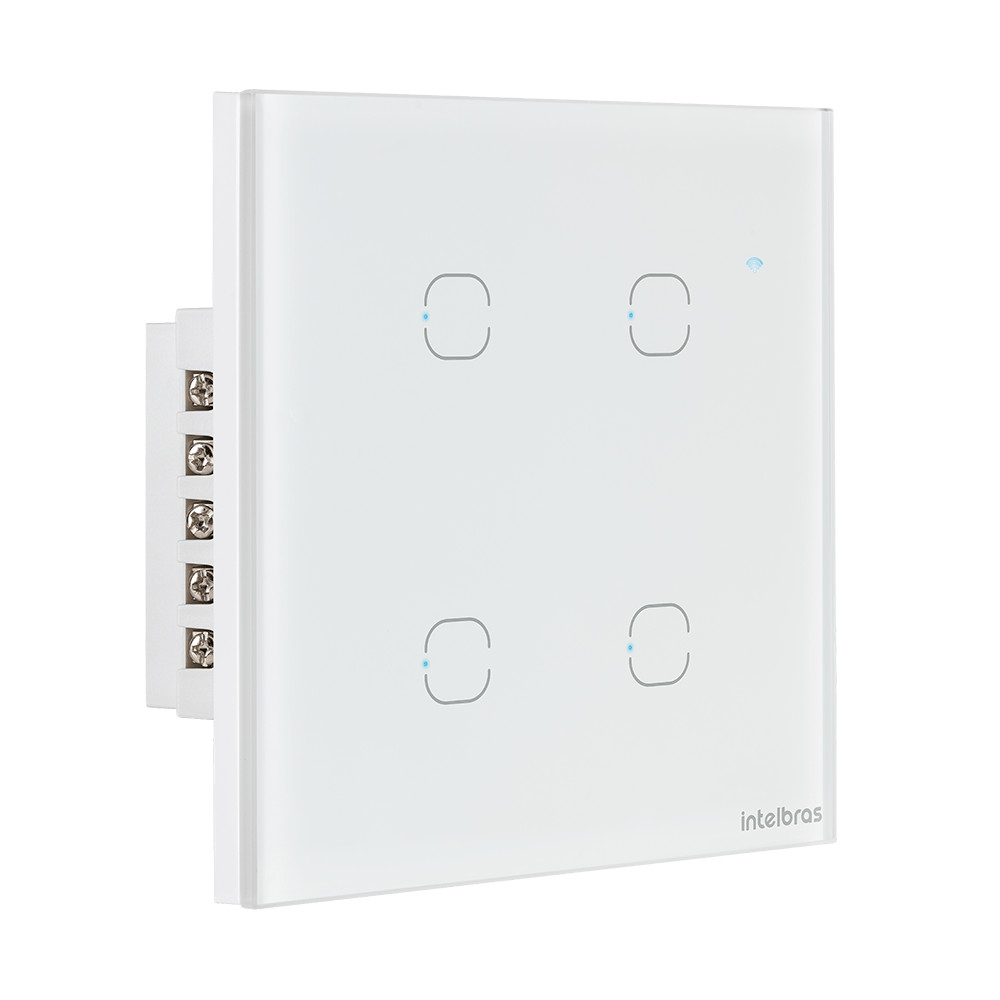 Interruptor Touch WI-FI 4 Teclas EIW 1004 Intelbras Branco