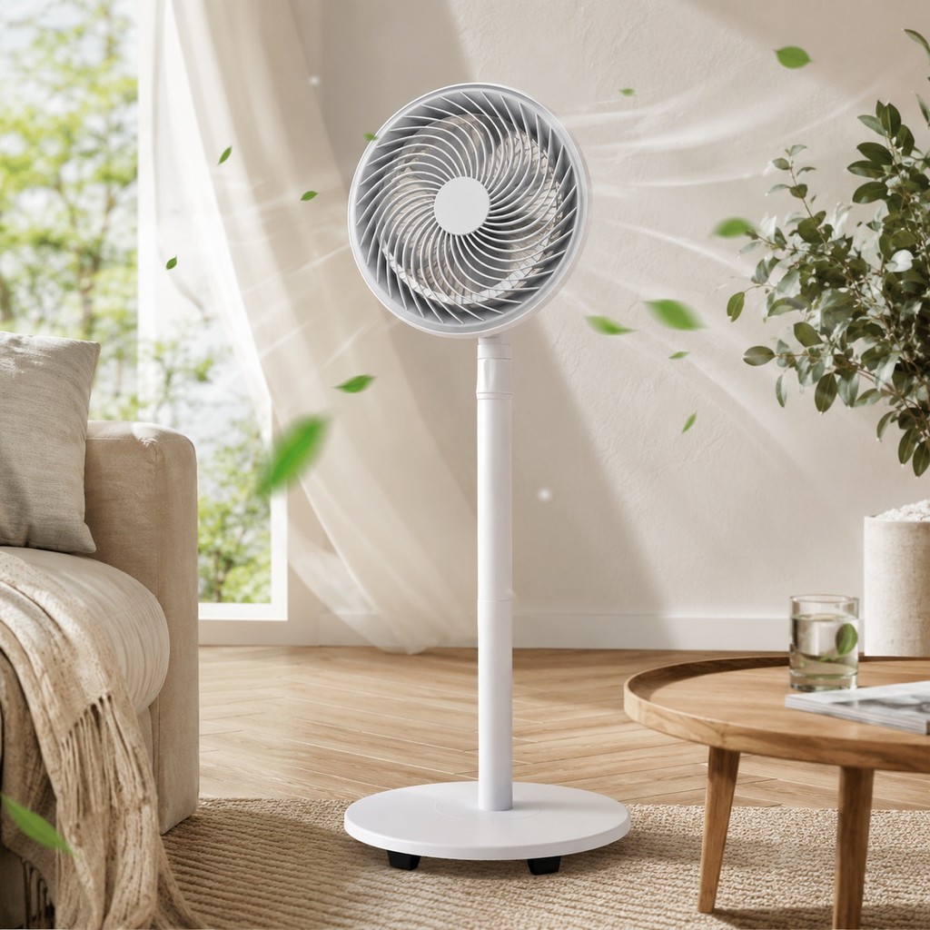 Ventilador Residencial Coluna Mesa 90W Ventilação Forte Hélice 5 Pás Ajustável 110V 220V