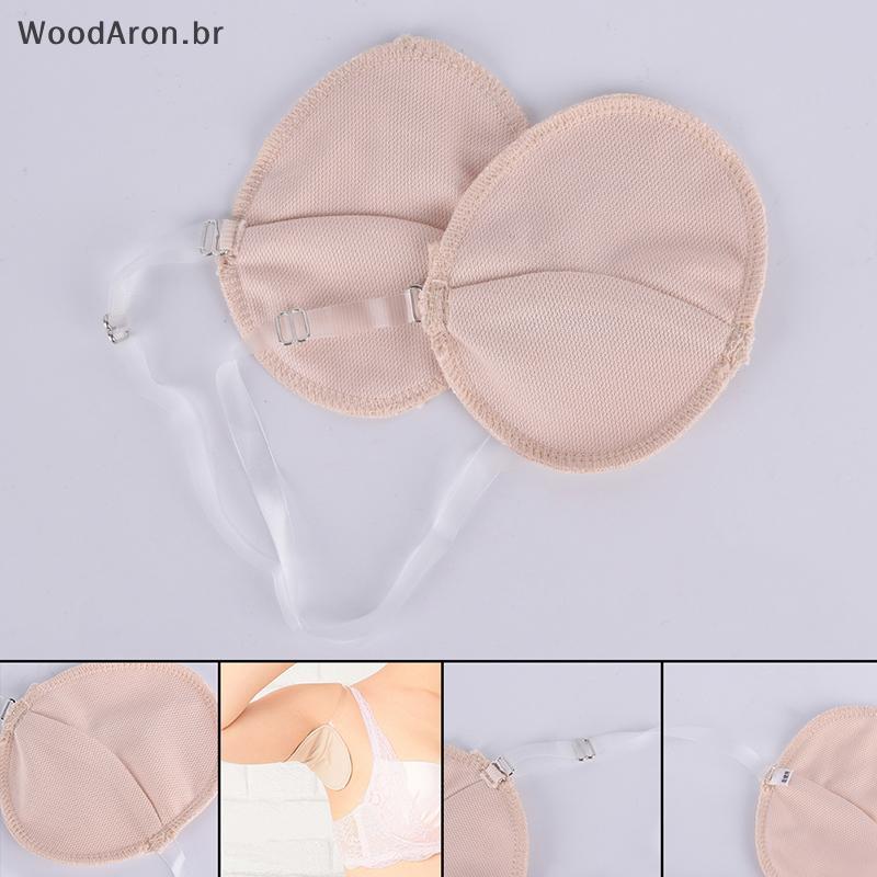 WoodAron Underarm Sweat Shield Pad Lavável Axila Absorvente De Suor Guardas Alça De Ombro br
