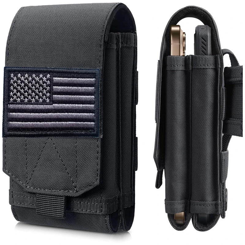 Bolsa Tática para Celular DoubleMolleLaser, Suporte EDC para Cinto, Acessório de Cintura, Bolsa para Camping ao Ar Livre