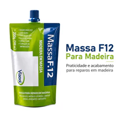 Massa Para Madeira F12 Calafetar Correção 200g Viapol Variadas Cores Mdf Verniz