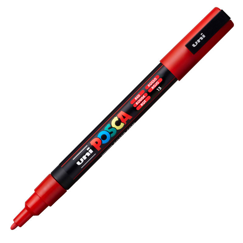 Caneta Posca PC-3M Vermelho Uni-Ball
