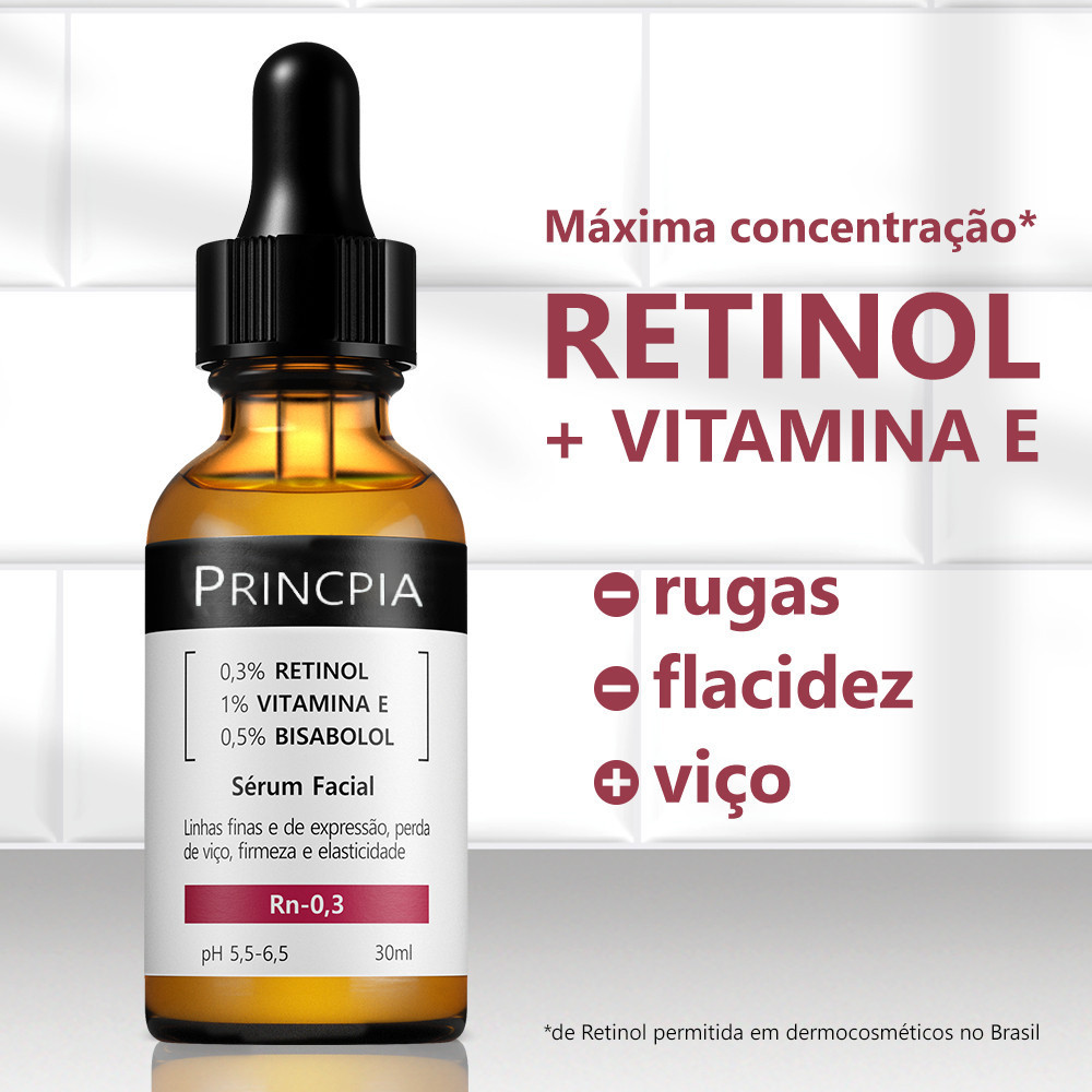 Sérum Princpia Retinol 0,3% + Vitamina E - Rn-0,3 Skincare