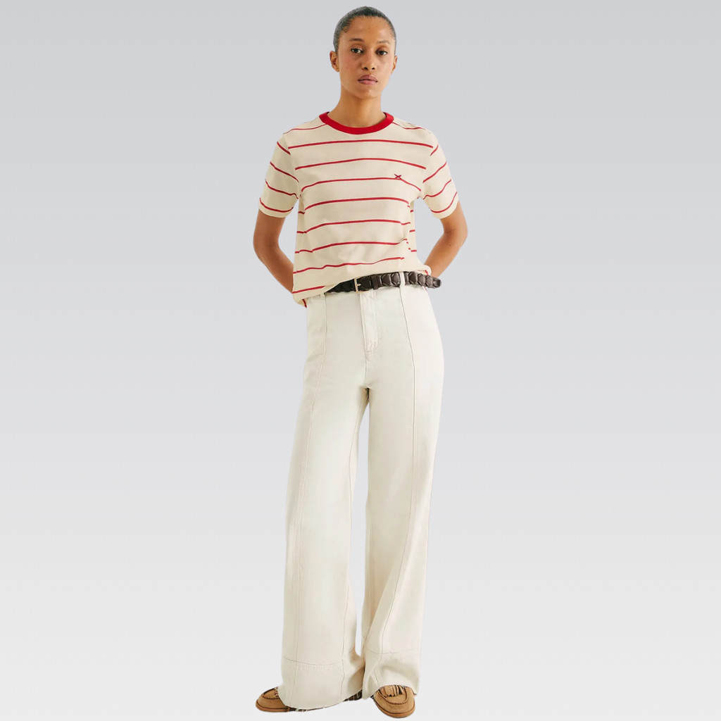 Calça Feminina Wide Leg Sarja Cintura Alta Hering
