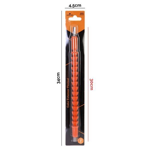 Cabo Extensor Flexível 30cm Conexão Eletrônica Resistente Laranja
