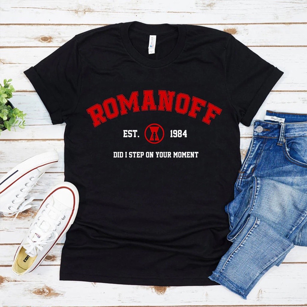 Camiseta Basica Camisa Romanoff 1984 Viuva Negra Your Moment Herois Marvel Filme Unissex