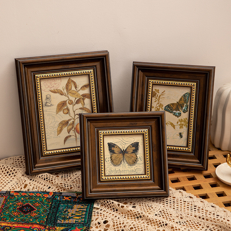 Moldura de foto estilo europeu retrô americano, moldura vazia, mesa de balanço, 20cm, resina, 33cm, 53cm, pintura a óleo