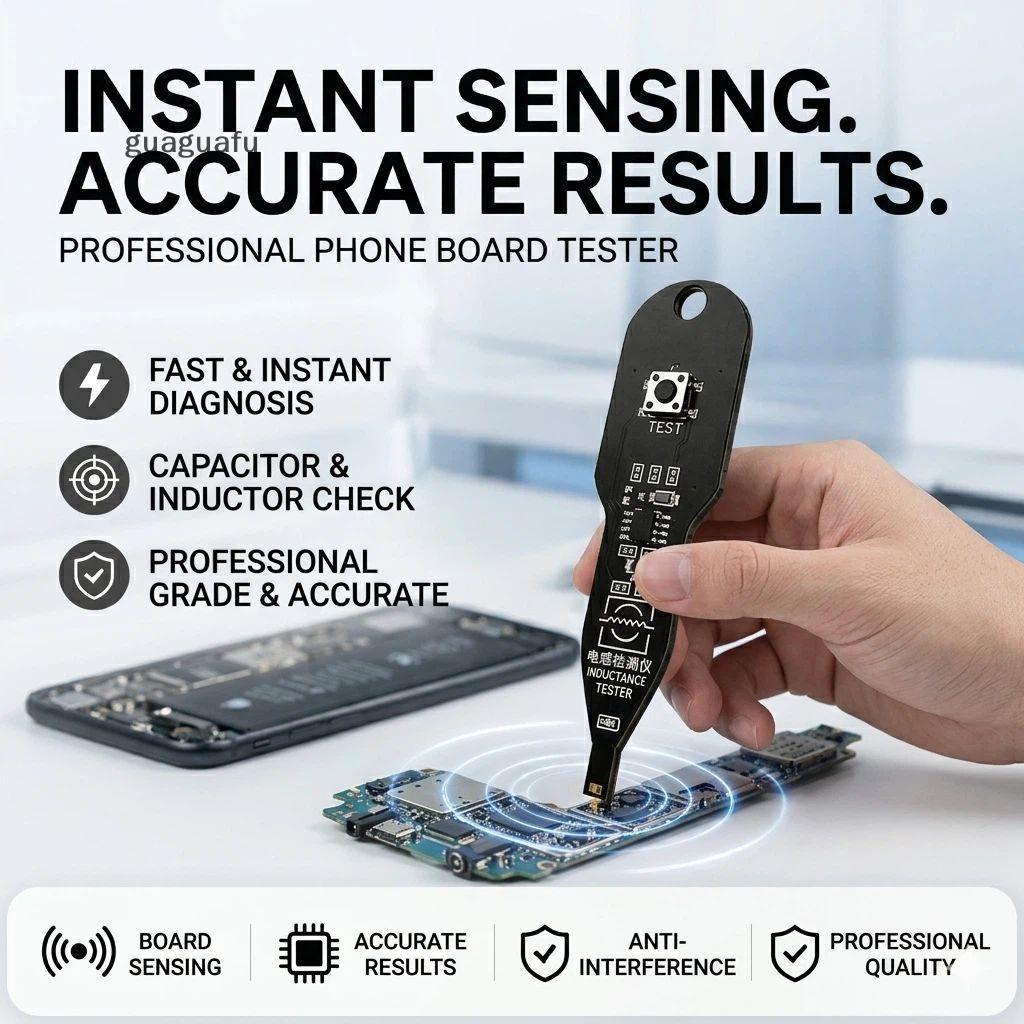 [Gua] Indutor Tester Telefone Placa-Mãe Bobina Ferramenta De Reparo De Detecção De Falhas Com Luz Indicadora Interface T