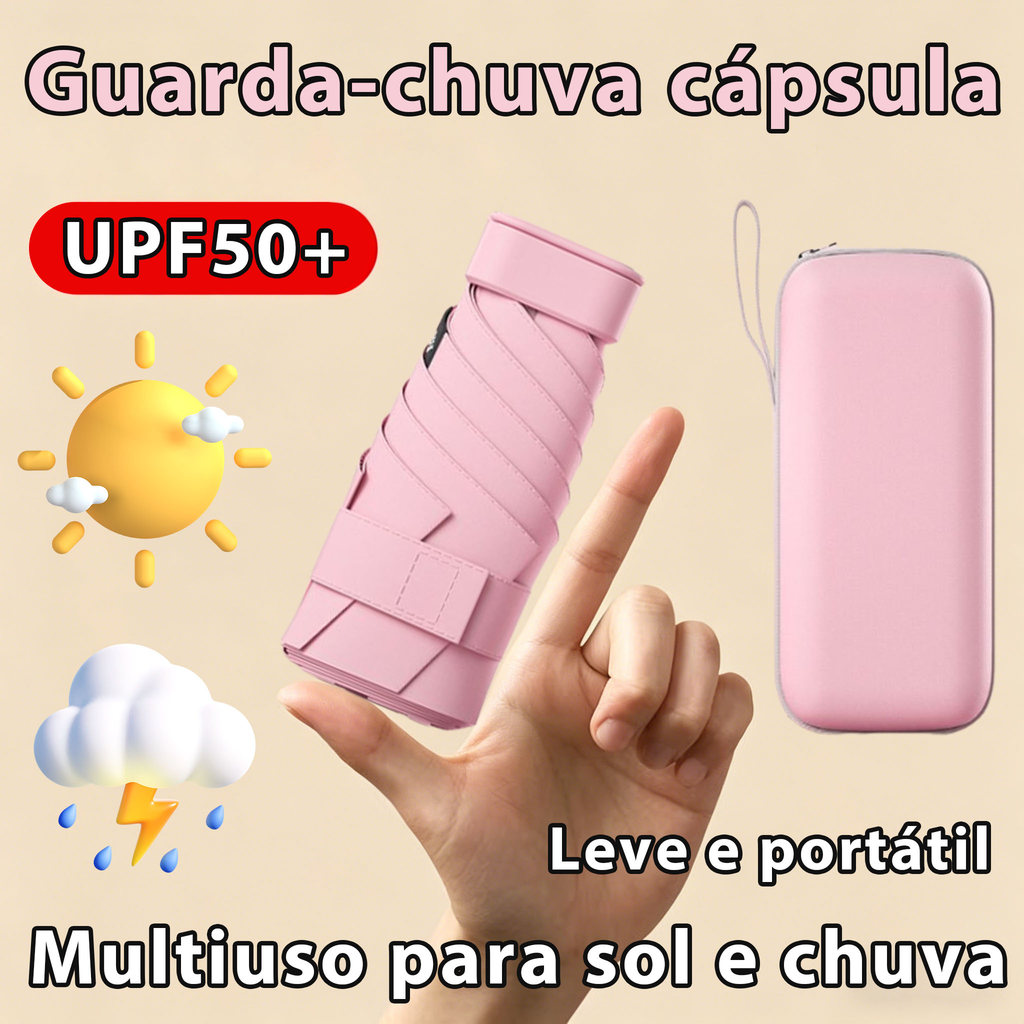 Guarda-chuva cápsula mini,guarda chuva automático reforçado,sombrinha de bolsa,Guarda-chuva sombrinha mini cápsula.