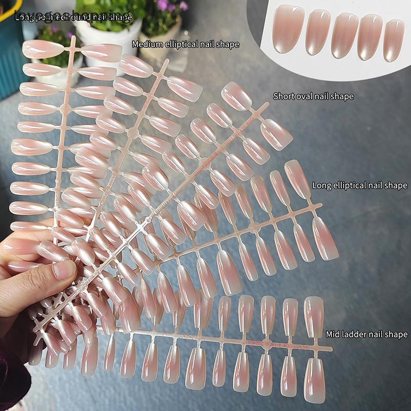 [lovego] Prensa Quadrada Francesa Em Unhas , 30 Peças , Conjunto Completo De Falsas Para Manicure Rápida DIY Meninas , E