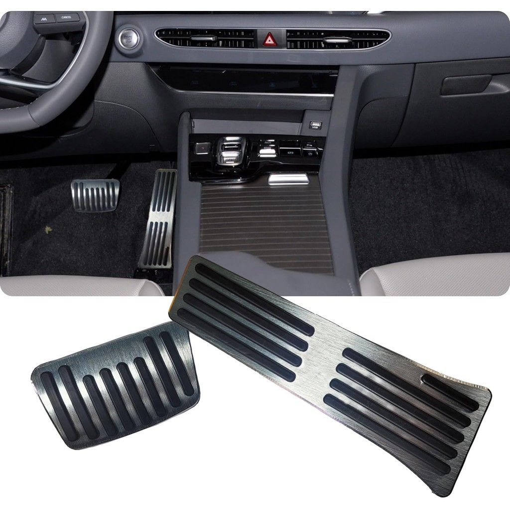 kit De Almofadas Antiderrapantes Para Pedais Compatíveis Com Hyundai Tucson/Sonata/Optima/Sorento 2016-up , Freio Em Lig