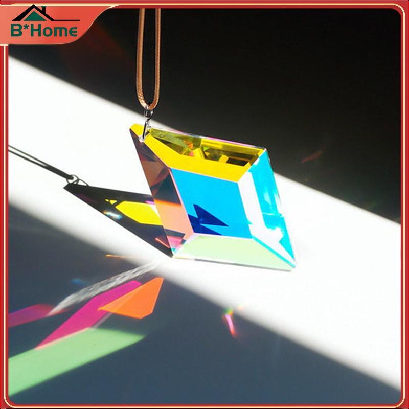 BHTH Cristais Carrilhão De Vento Prisma Coletores De Sol Jóias Artesanais Jardim Pendurado Pingente Arco-Íris Caçador Or