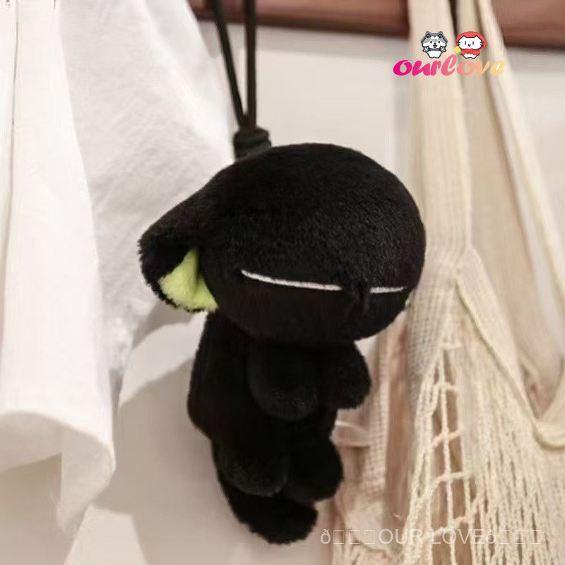 Autêntico e Engraçado: Merchandise da Série de Guerra de Luo Xiaohei, Adorável Boneco de Pelúcia Preto Pequeno, Chaveiro