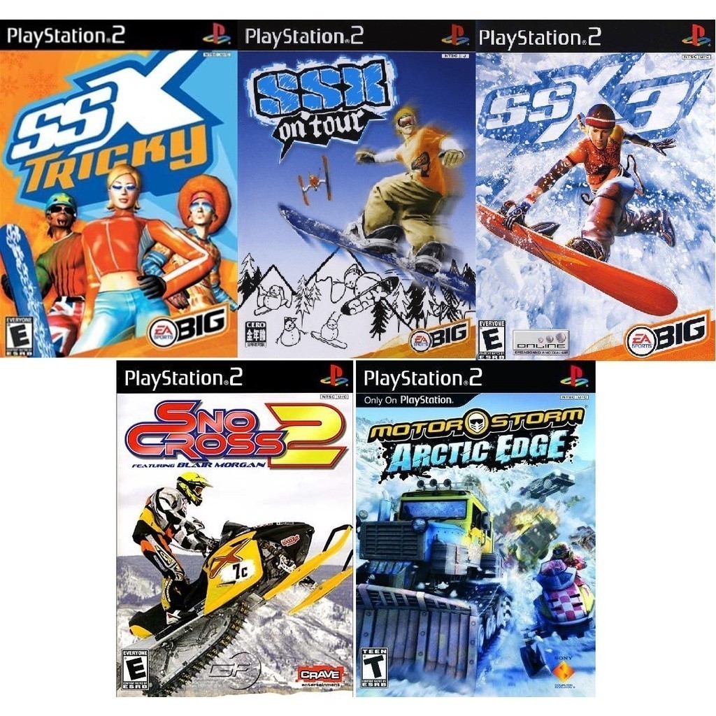 PS2 5 JOGOS  SSX SNOCROSS MOTOR STORM corrida no gelo