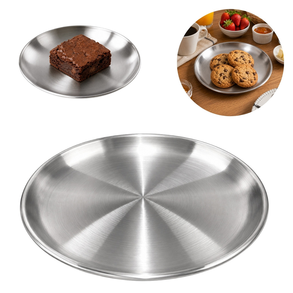 Prato Raso Inox Utilidades Cozinha Decorativa Luxo